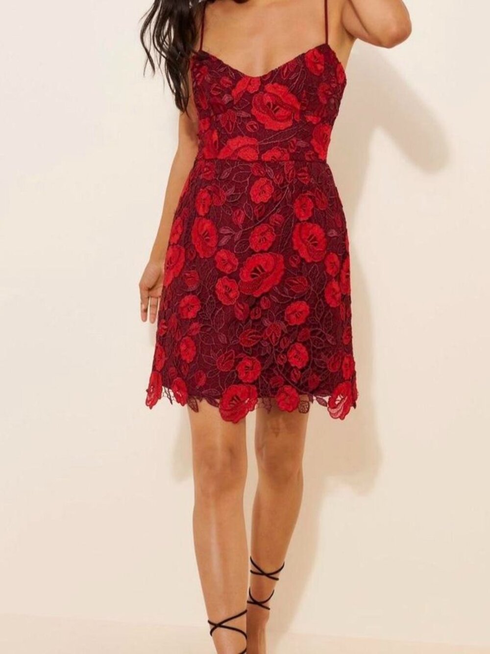 ML Monique Lhuillier Arielle Sleeveless Mini Dress